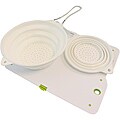 Silvermark White 3-piece Collapsible Silicone Colander Set