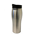 Stainless Steel 16-oz Black Top Travel Mugs (Pack of 2)
