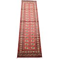 Pakistani Hand-knotted Rust/ Ivory Bokhara Wool Rug (2'6 x 10')