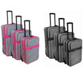 World Traveler 3-piece Houndstooth Expandable Luggage Set