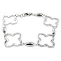 Stainless Steel Four Clover Link Bracelet