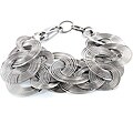 Stainless Steel Interlocking Small and Large Circle Bracelet