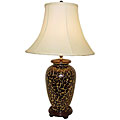 Leopard Print 1-light Porcelain Table Lamp