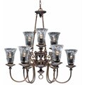 Cafe 9-light Tortoise Shell Chandelier