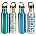 Stainless Steel 24-oz Water Bottles (Set of 4)