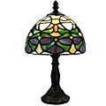 Tiffany-style Green Jeweled Lamp