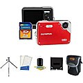 Olympus X-560WP 10-MP Waterproof Digital Camera with Bonus Kit (Refurbished)