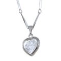 Sterling Silver Cubic Zirconia Heart Necklace
