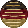 Hand-knotted Garima Multi New Zealand Wool Rug (7'9 Round)