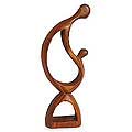 Cedar Wood 'Loving Family' Sculpture (Ghana)