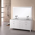 London Double Sink White Bathroom Vanity