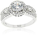 Icz Stonez Sterling Silver Cubic Zirconia Engagement Ring