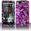 Motorola Droid X MB810 Purple Garden Snap-on Protective Case Cover