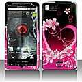 Motorola Droid X MB810 Purple Love Snap-on Protective Case Cover