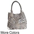 Free efficient articles on Wall Street Authentic eyeglass Frames Michael Rome Snake Embossed Leather Tote Bag