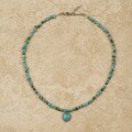 Sterling Silver Dainty Turquoise Necklace (China)
