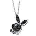 Resources on Rabbit kilt Pins Playboy Silver 1/4ct TDW Black and White Diamond Bunny Necklace (I-J, I2-I3)