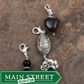 JonCar Fashion-forward Black and Silver Charms (Set of 3)