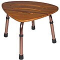 Teak Wood Triangle Adjustable Height Bath Bench Stool