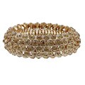 Celeste Gold Overlay 5-row Citrine Crystal Stretch Bracelet