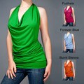 AtoZ Women's Cowl Halter Top