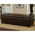 Frankfurt Bicast Leather Storage Ottoman