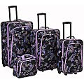 Rockland Garden Expandable 4-piece Luggage Set