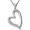 Stainless Steel Polished Heart Necklace