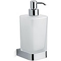 Flow Series Polished Chrome Wall-mount Holder with Frosted Glass Soap Dispenser