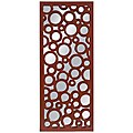 Rectangular Framed Dark Red Wall Mirror
