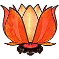 Om Gallery Blooming Citrus Lotus Table Lamp (Vietnam)