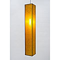 Silk Large Gold Rectangular Hanging Lamp (Vietnam)