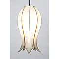  Medium Flowering Lotus White Silk Hanging Lamp (Vietnam)