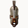 Hand Carved Wood 'Sankofa' Celebration Mask (Ghana)