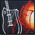 'Rock n White Hand Painted' Canvas Art
