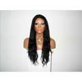 Custom 5 Star Flow Black Full Lace Human Hair 24-inches Wig