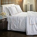 Scroll Embroidery 300 Thread Count Cotton Percale Sheet Set