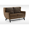 Java Brown Fabric Love Seat