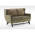 Modern Olive Fabric Love Seat