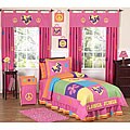 JoJo Designs Girl's Groovy Peace Sign 3-piece Full/ Queen-size Quilt Set