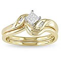 14k Yellow Gold 1/4ct TDW Diamond Bridal Set (G-H, I2-I3)