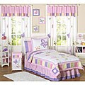 Pink and Purple Butterfly 4-piece Twin-size Girl's Bedding Set