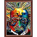 Ferdie Pacheco 'Albert Einstein' Framed Canvas Art