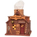Authority on porcelain Hand The Log Cabin World Collection Christmas Tissue Paper Holder