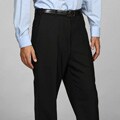 Austin Reed Men's Black Flat-front Reflex Dress Pants