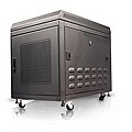 9U 900mm Rackmount Cabinet Rugged Caster RoHS Black Server Cabinet