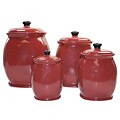 Corelle 'Hearthstone' Chili Red 4-piece Canister Set
