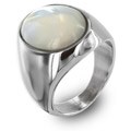 Stainless Steel Mother of Pearl Ring