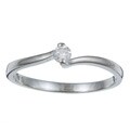 Sterling Silver 1/10ct TDW Diamond Solitaire Ring (H-I, I2-I3)