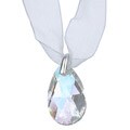 Crystale White Crystal Ribbon Fashion Necklace
